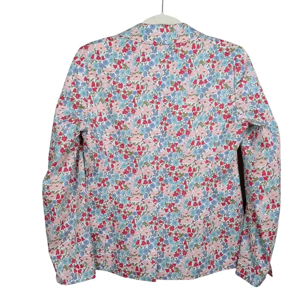 J CREW Liberty Fabrics Multicolored Floral Print Blazer One Button Women's 6 - Picture 2 of 6